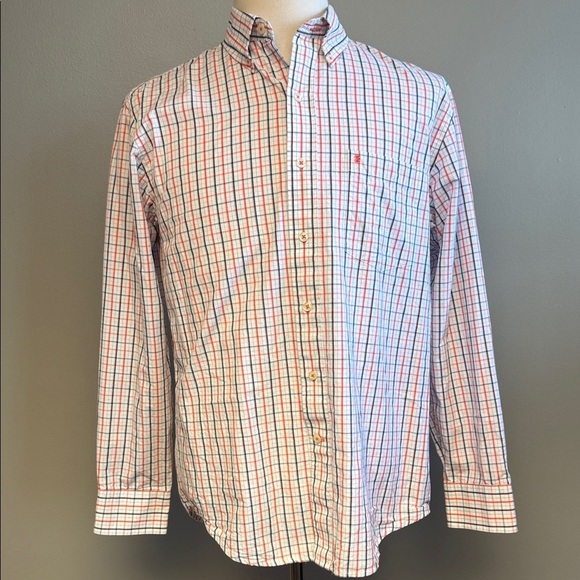Izod Other - IZOD Plaid Button-Down Shirt Men’s Medium 100% Cotton Classic Fit